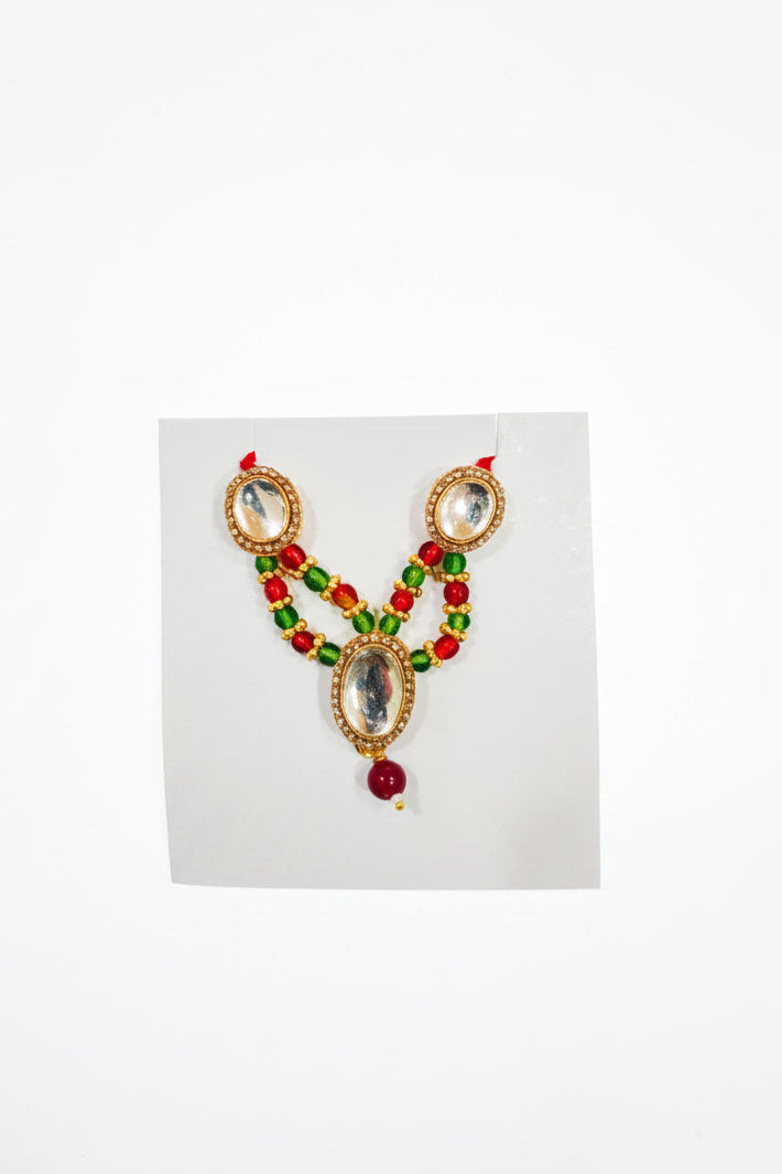 Double Layer Kundan and Moti Necklace