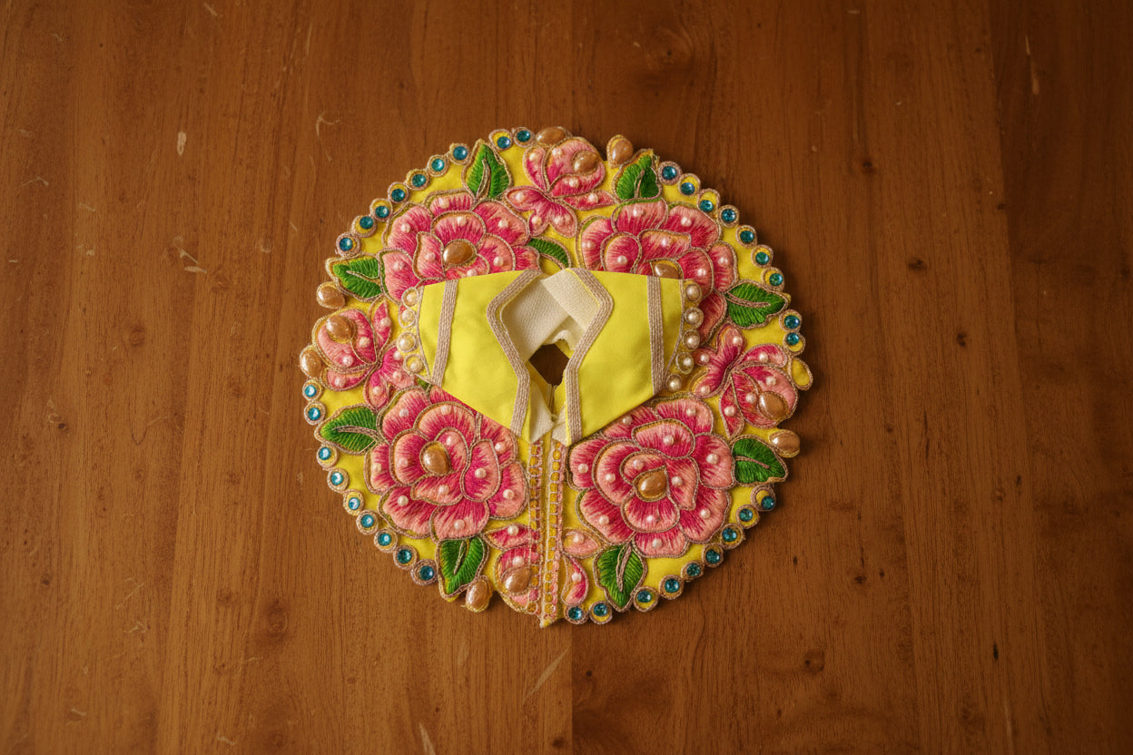 Gopal Dress - Rose Embroidery