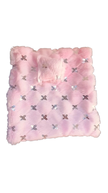 Laddu Gopal Winter special Chamki Bedset with Cushion (size 0, 1, 2, 3)
