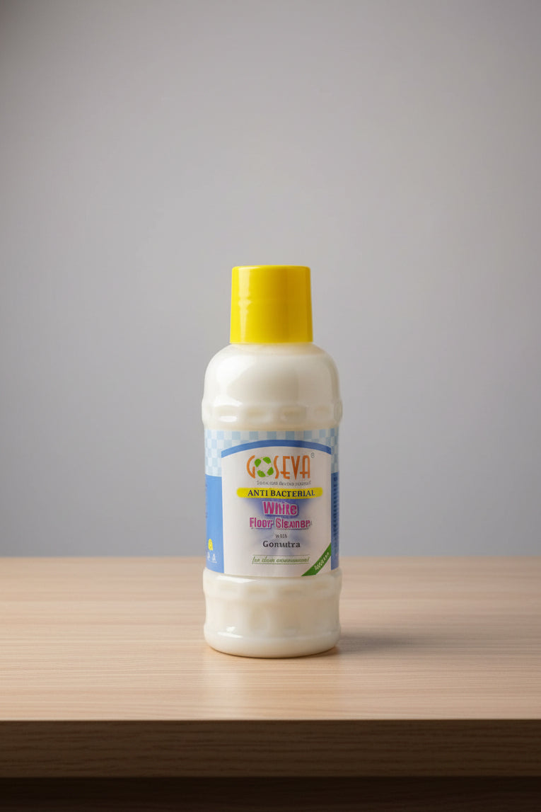 White floor cleaner with gaumutra