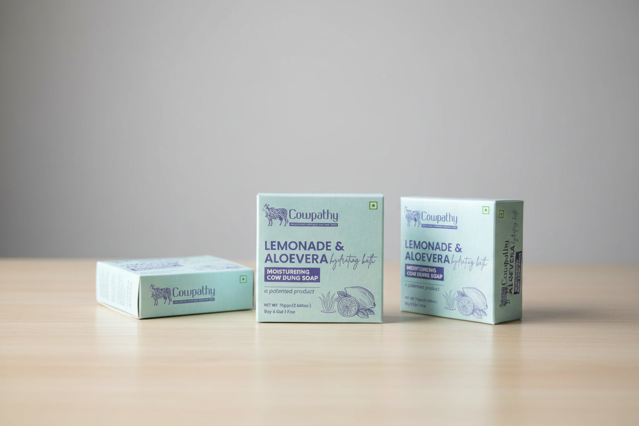 Lemonade & Aloevera cow dung soap