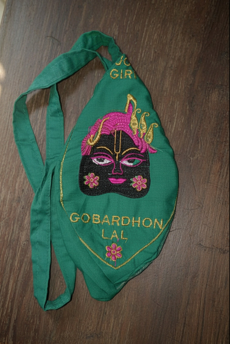 Govardhan ji embroidery beadbag