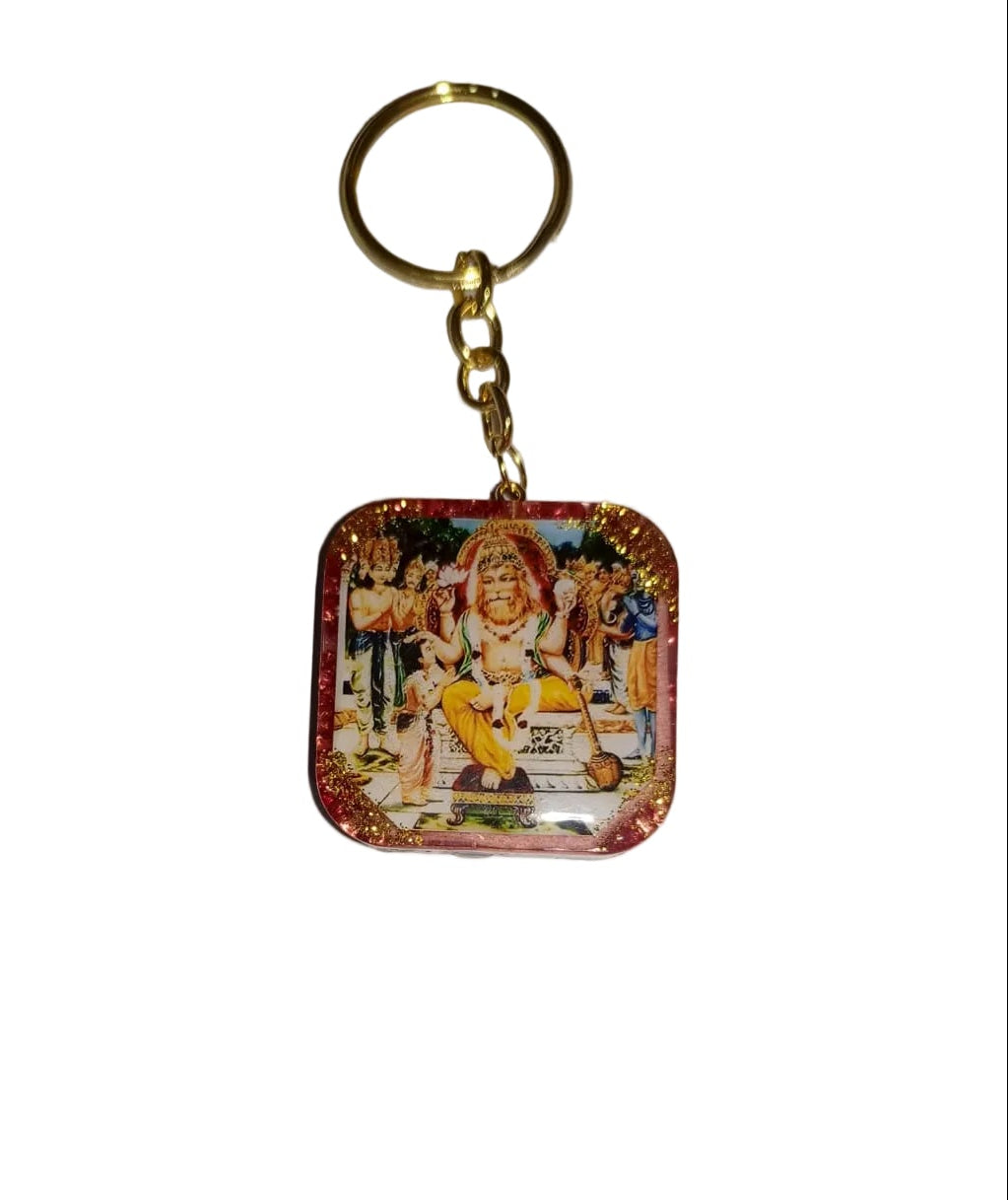 Narsimha Double Side Resin Keychain