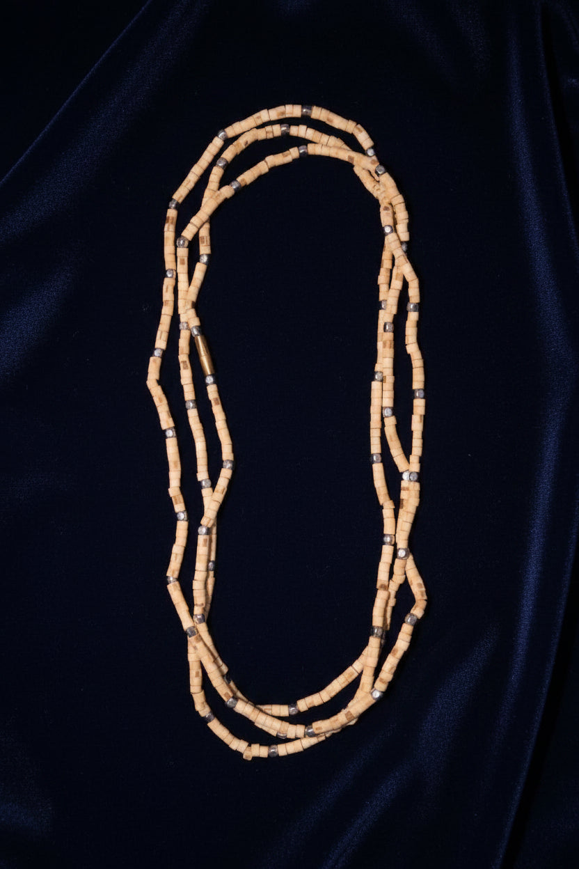 3 round kanthi with silver beads kanthi