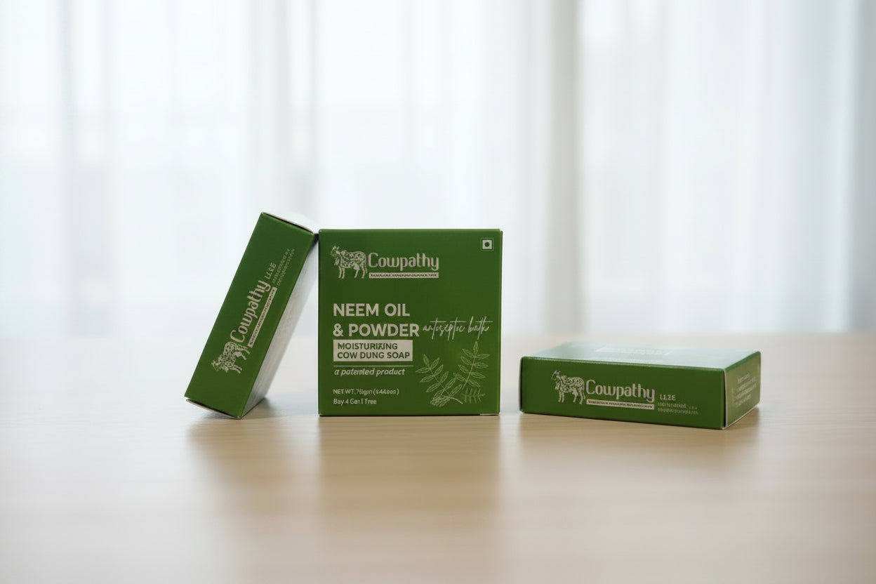 Neem oil & powder cow dung soap
