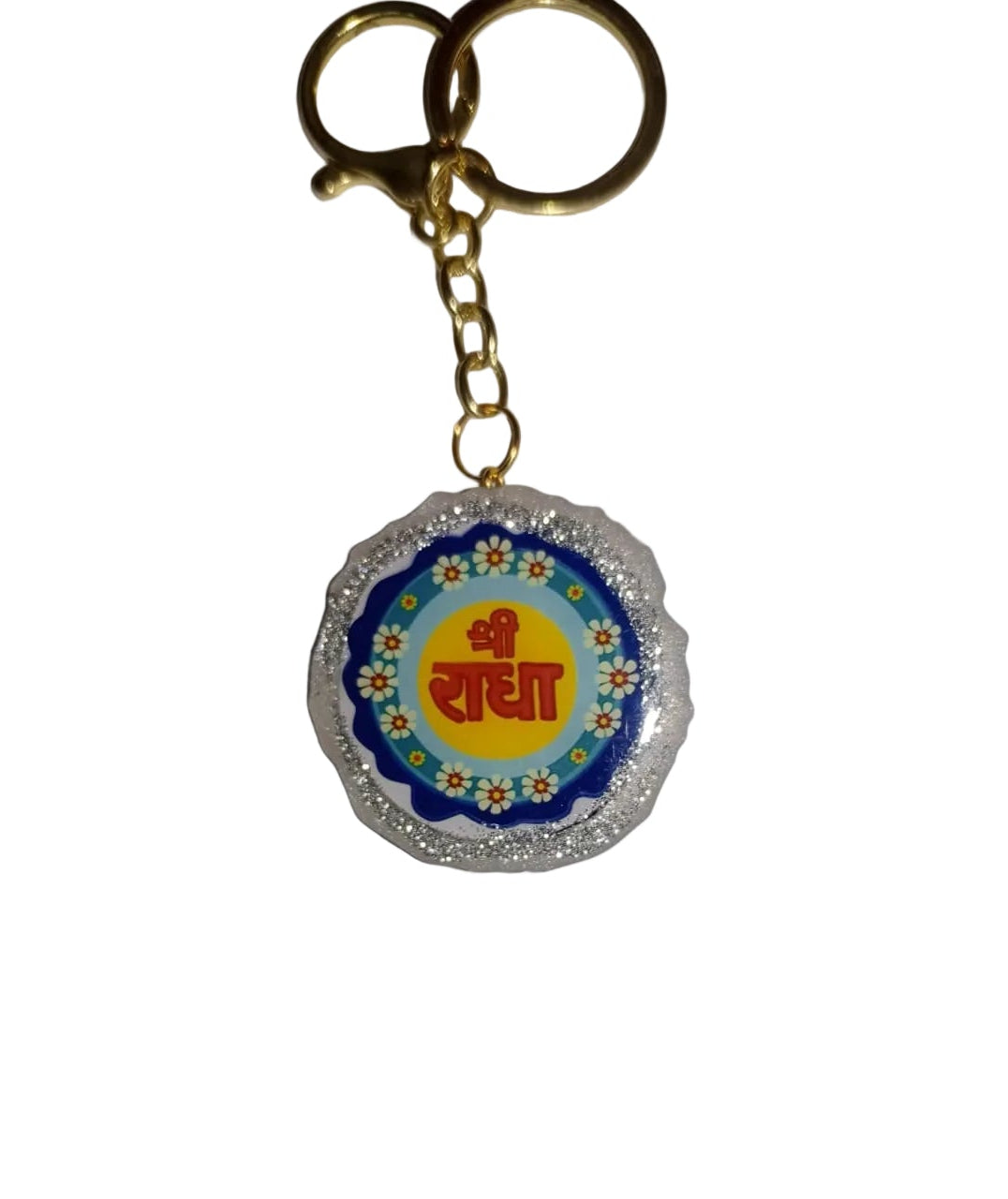 Shri Radha Resin Double Side keychain