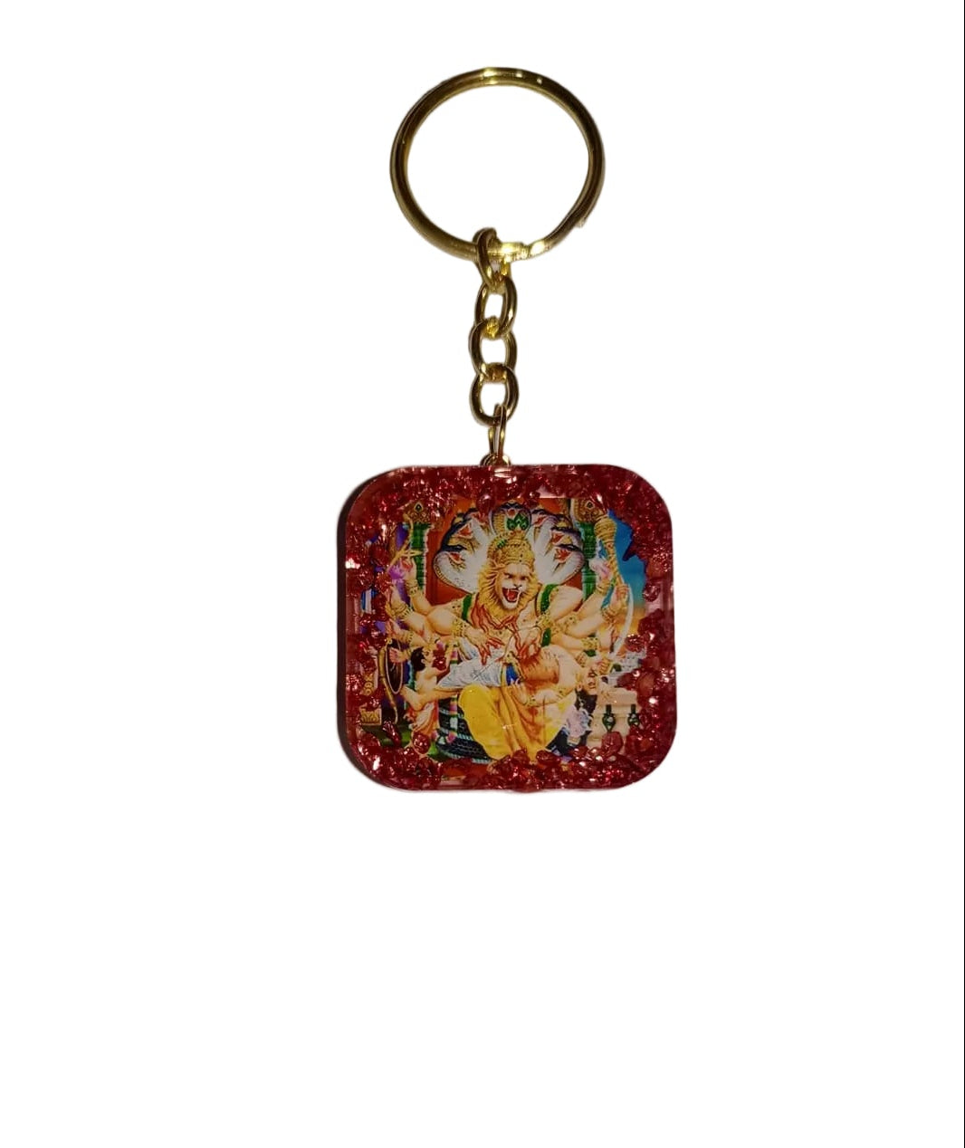 Narsimha Double Side Resin Keychain