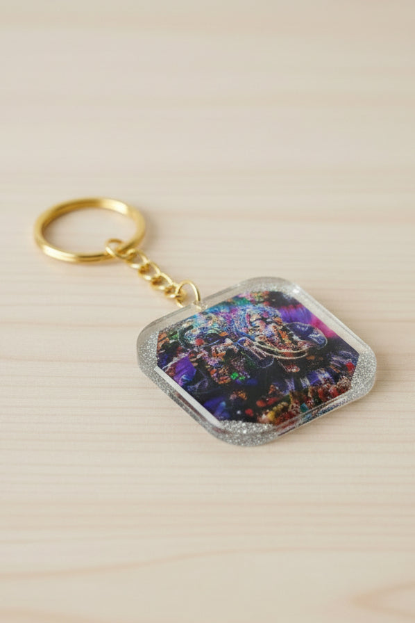 Radha shyamsunder and krishnaBalram resin keychain