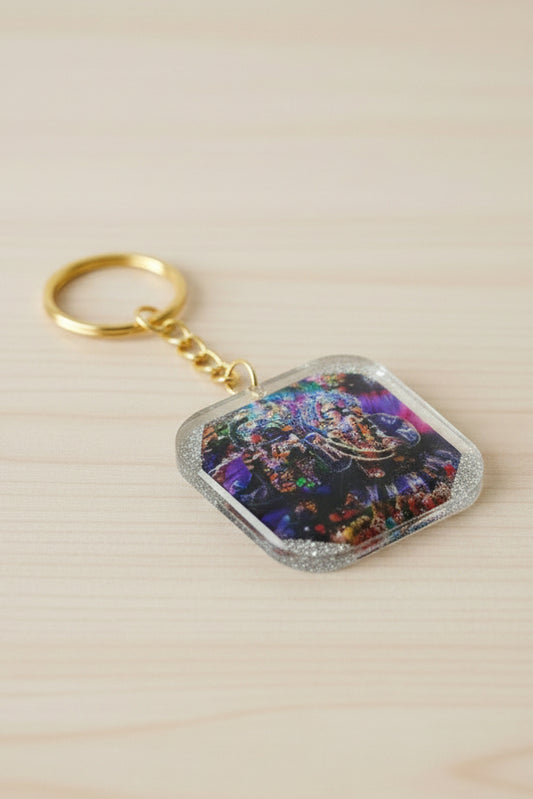 Radha shyamsunder and krishnaBalram resin keychain