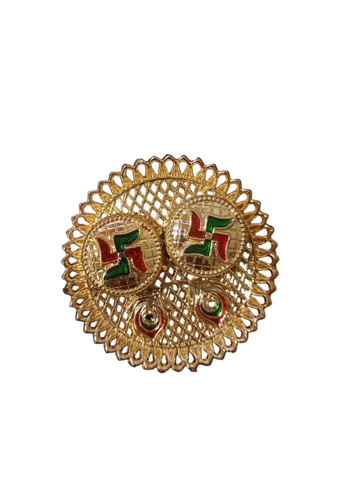 Haldi-Kumkum Round Plate