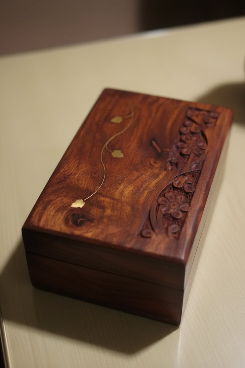 Wooden jewellery box