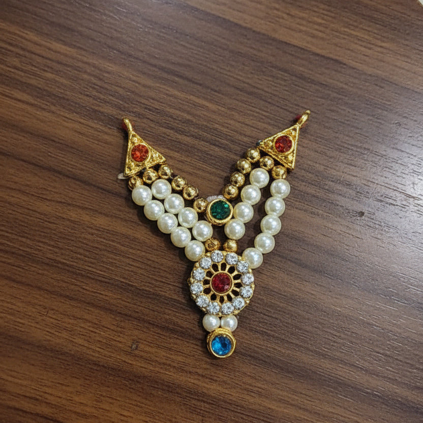 Triple layer White Moti Necklace