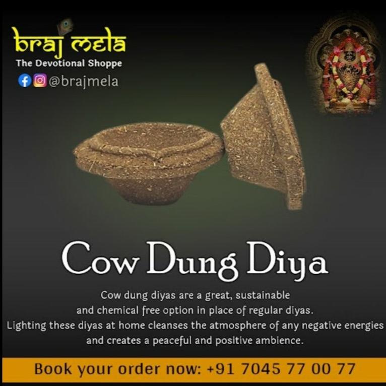 Cow Dung Diya (pack of 100)