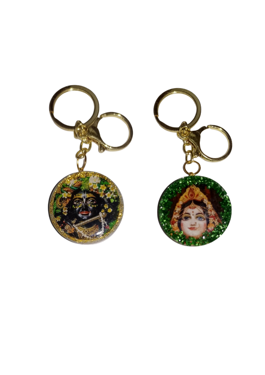 Radha Madhav Resin Double side keychain
