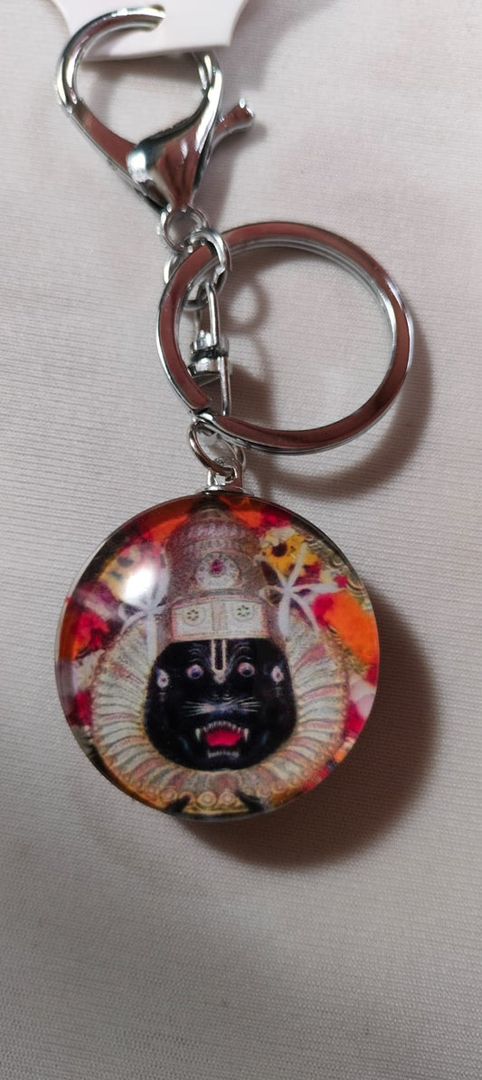 Narsimha & Prabhupada ji Double Side keychain