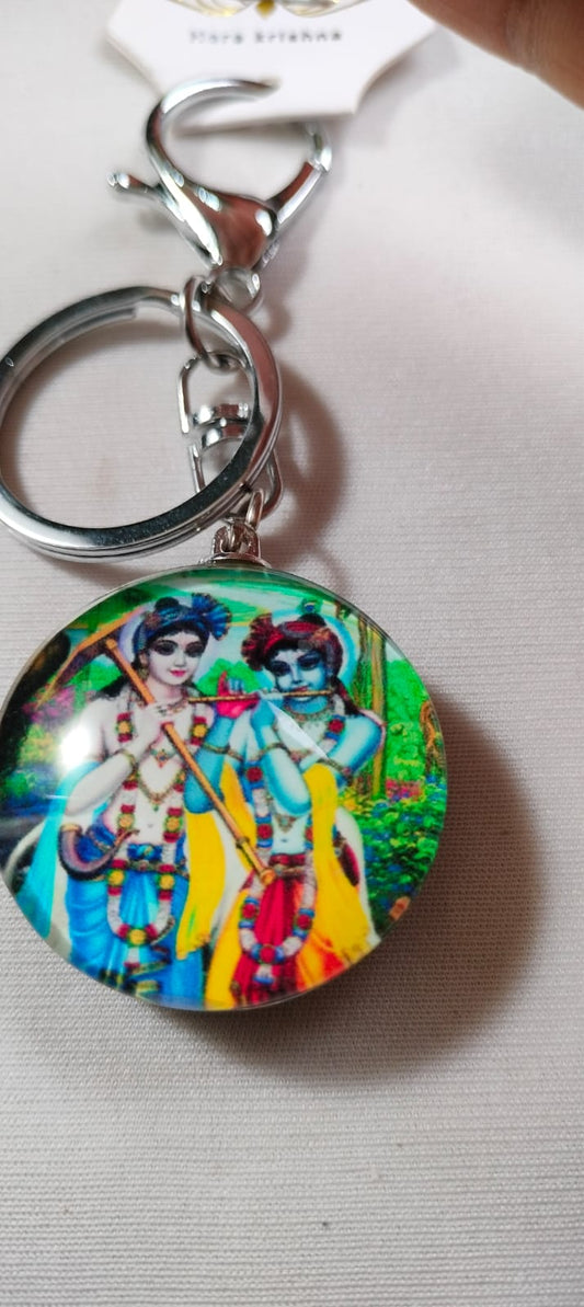 Krishna Balram Double Side keychain