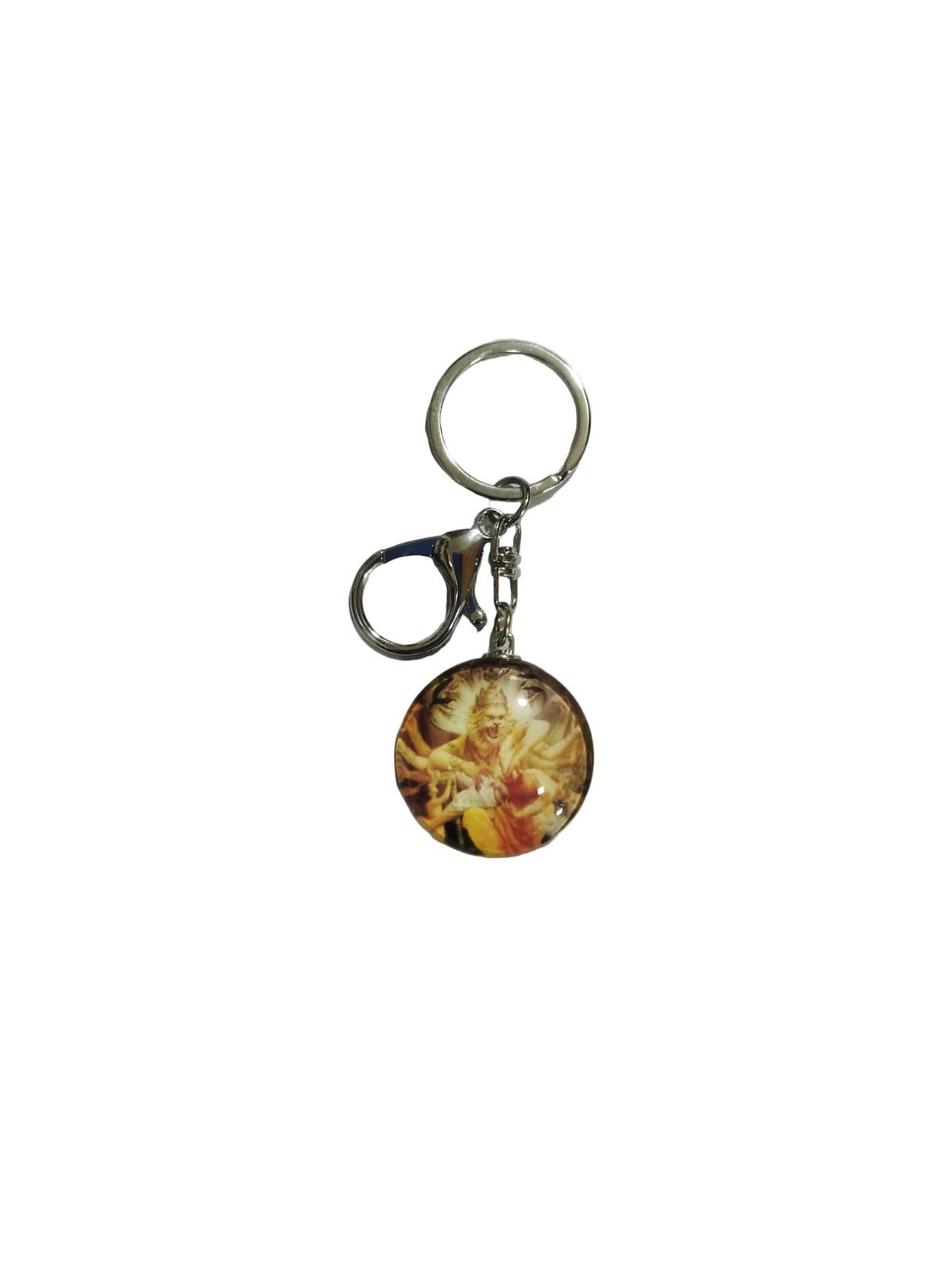 Nasrimha and Radha krishna double side keychain