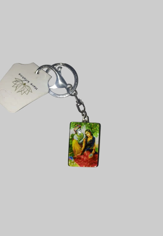 Radha krishna 2 in 1 keychain