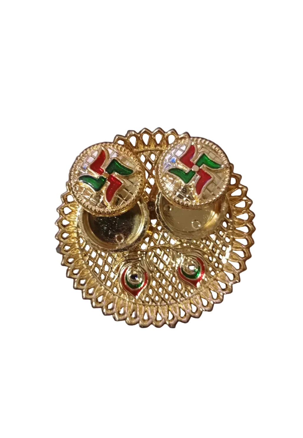 Haldi-Kumkum Round Plate