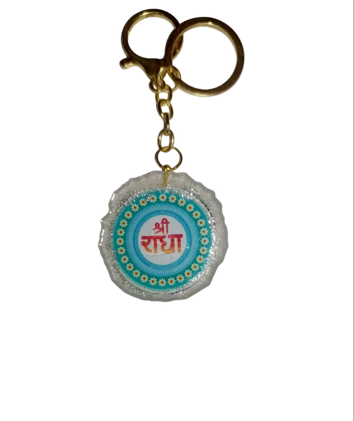 Shri Radha Resin Double Side keychain