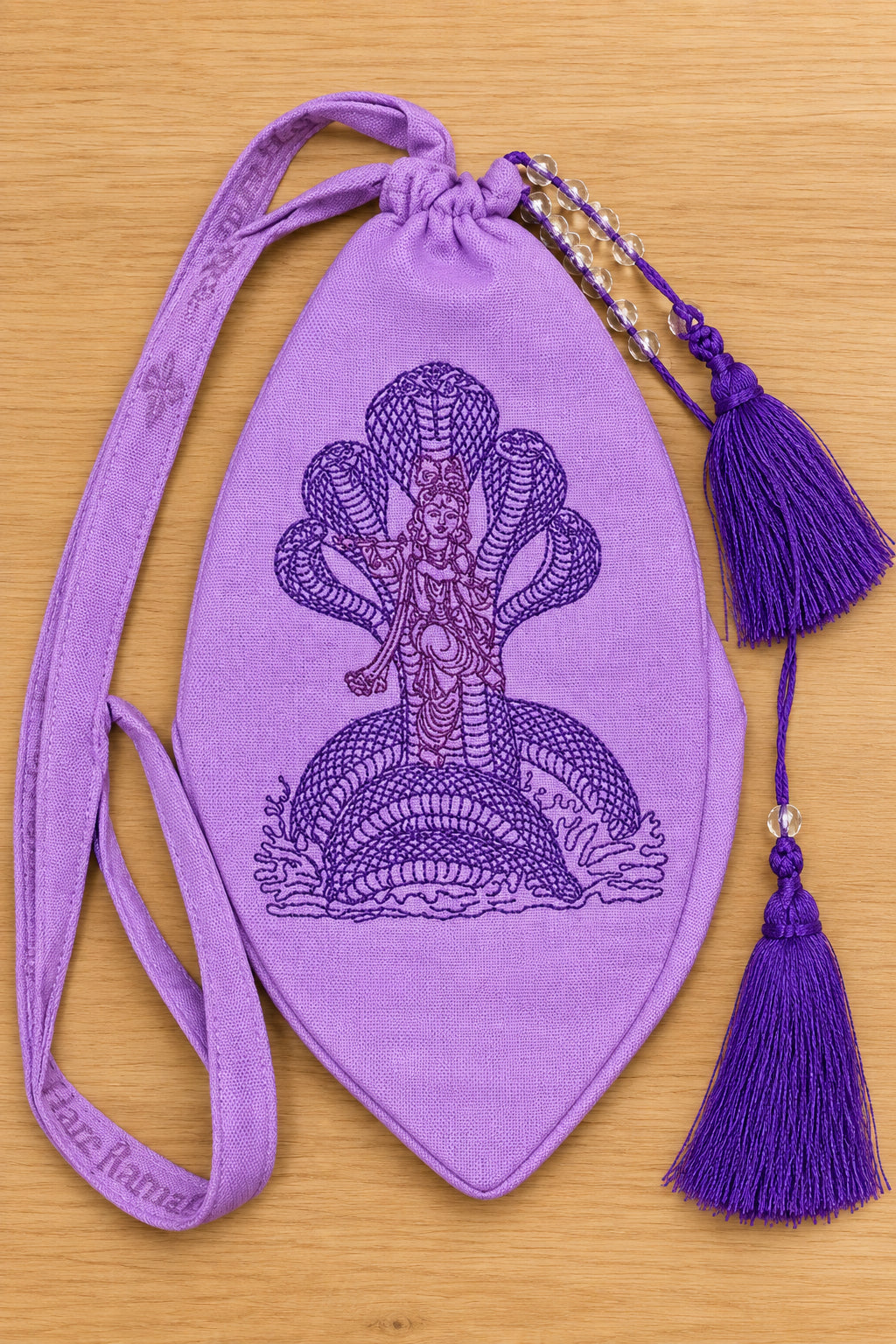 Premium Narsimha Embroidery Beadbag with sakshi mala